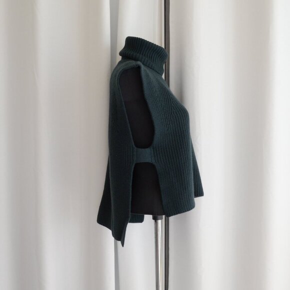 Isabel Marant 100% Merino Wool Megan Sleeveless Sweater Vest Teal Sz S/4 - Picture 3 of 8
